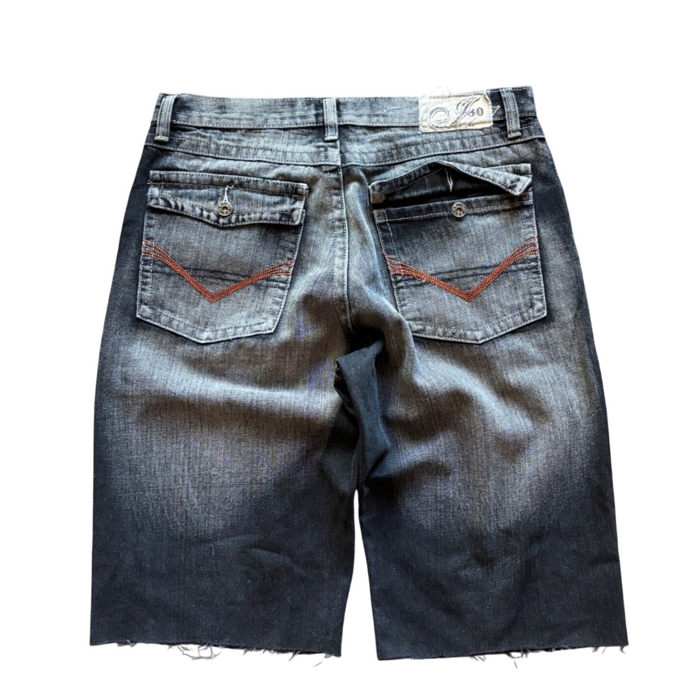 Y2K Indigo 30 Cut Off Baggy Jean Shorts Capri Size 36